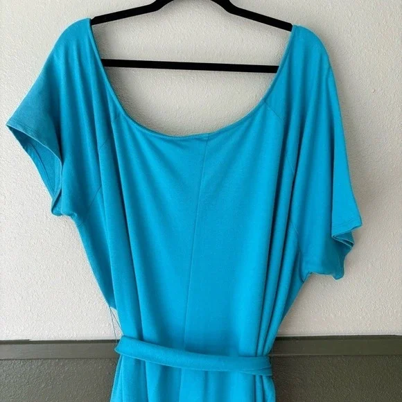 NWT Torrid Callie Off the Shoulder Terry T-Shirt Mini Dress In‎ Blue 4X - Picture 10 of 11